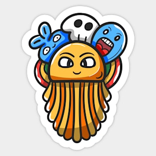 Monster Character Doodle Art Sticker